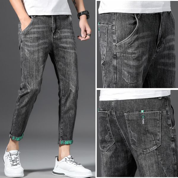 men's jeans spring autumn style korean trendy slim feet casual men's stretch tide brand black gray teenagers pencil trousers 82um, Blue
men's jeans spring autumn style korean trendy slim feet casual men's stretch tide brand black gray teenagers pencil trousers 82um, Blue