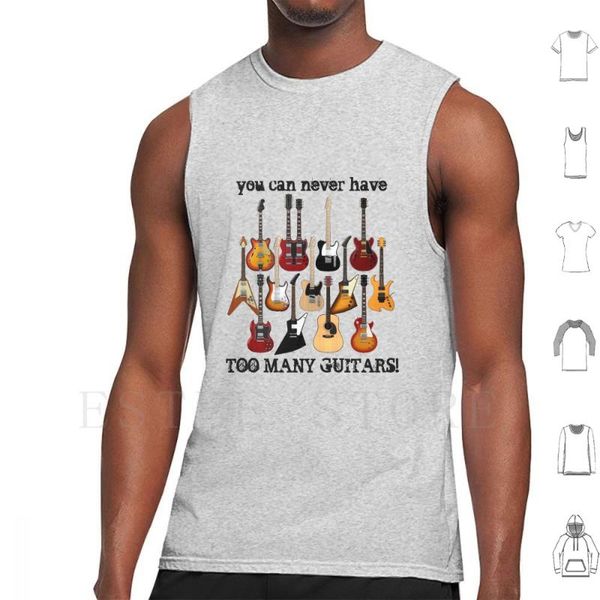 men' tank too many guitars vest cotton guitars electric stratocaster telecaster explorer flying v hollow bc rich, White;black
men' tank too many guitars vest cotton guitars electric stratocaster telecaster explorer flying v hollow bc rich, White;black