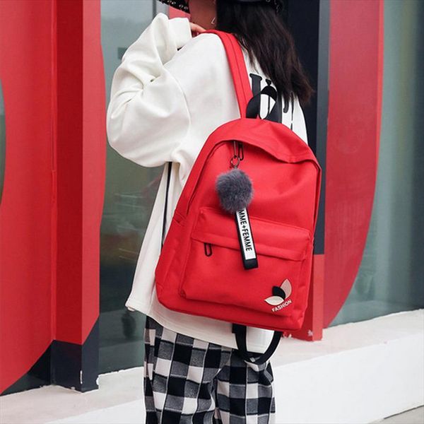 solid backpack girl school bags for teenage college wind women schoolbag high student bag black nylon printing
solid backpack girl school bags for teenage college wind women schoolbag high student bag black nylon printing