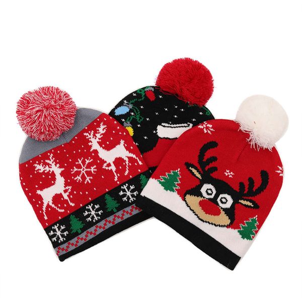 hat wool children's jacquard wool ball christmas knitted year's christmas gift winter warm pullover, Blue;gray
hat wool children's jacquard wool ball christmas knitted year's christmas gift winter warm pullover, Blue;gray