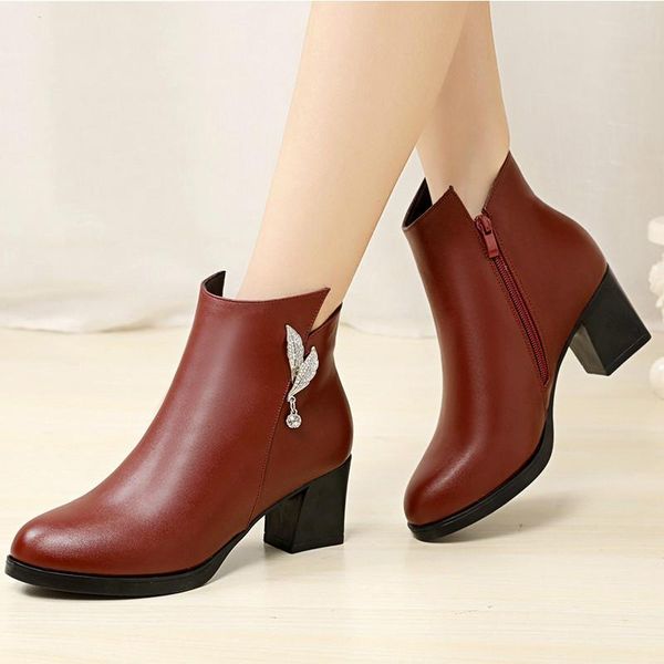 boots autumn winter casual women ankle square high heels 6cm fashion dress shoes botas pu leather mujer, Black
boots autumn winter casual women ankle square high heels 6cm fashion dress shoes botas pu leather mujer, Black
