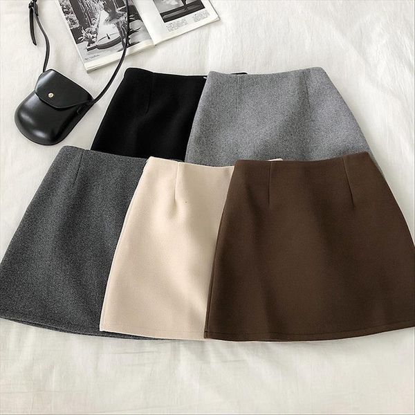 winter high waist mini women skirt thick fashion korean elegant 5 color solid invisible zipper cute a line, Black
winter high waist mini women skirt thick fashion korean elegant 5 color solid invisible zipper cute a line, Black