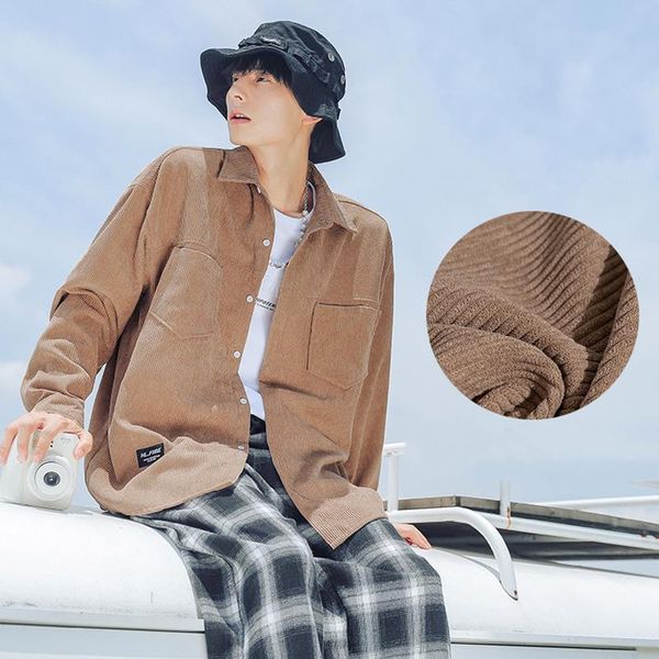 men's jackets h1586 autumn corduroy jacket for men harajuku simple street style loose casual solid color all-match striped youth shirts, Black;brown
men's jackets h1586 autumn corduroy jacket for men harajuku simple street style loose casual solid color all-match striped youth shirts, Black;brown