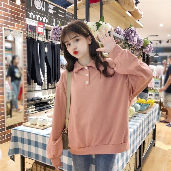 women's hoodies & sweatshirts sweet girls solid color sweatshirt women casual cute turn-down collar drop shoulder puff sleeve student, Black
women's hoodies & sweatshirts sweet girls solid color sweatshirt women casual cute turn-down collar drop shoulder puff sleeve student, Black
