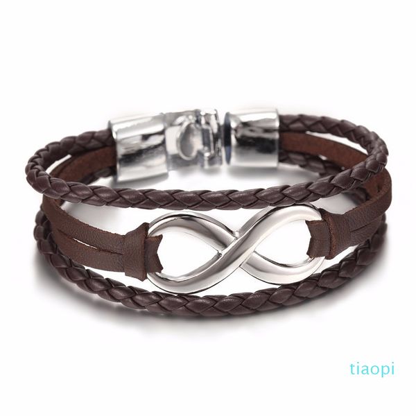 new fashion eight cross leather bangle bracelets jewelry for women charm factory price, Golden;silver 
new fashion eight cross leather bangle bracelets jewelry for women charm factory price, Golden;silver
