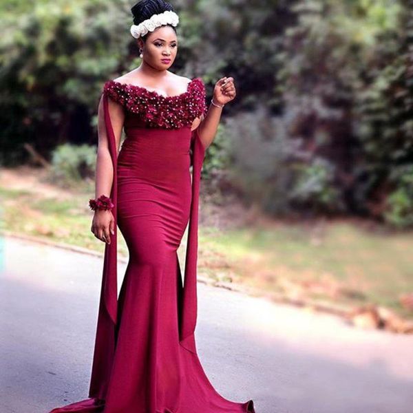 party dresses aso ebi evening with handmade flowers off shoulder bride formal prom vestidos long mermaid robe de soirée mariage, White;black
party dresses aso ebi evening with handmade flowers off shoulder bride formal prom vestidos long mermaid robe de soirée mariage, White;black