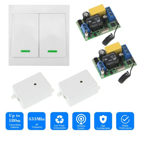 wireless remote control switch 220v receiver 433mhz push button 2 gang wall light panel transmitter with stickers fingerprint access
wireless remote control switch 220v receiver 433mhz push button 2 gang wall light panel transmitter with stickers fingerprint access