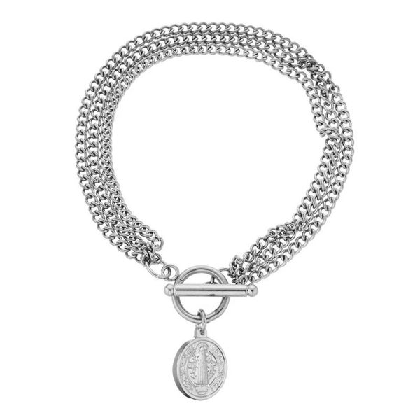 charm bracelets multi-layer link chain bracelet stainless steel jesus toggle for women metal saint benedict ot, Golden;silver
charm bracelets multi-layer link chain bracelet stainless steel jesus toggle for women metal saint benedict ot, Golden;silver