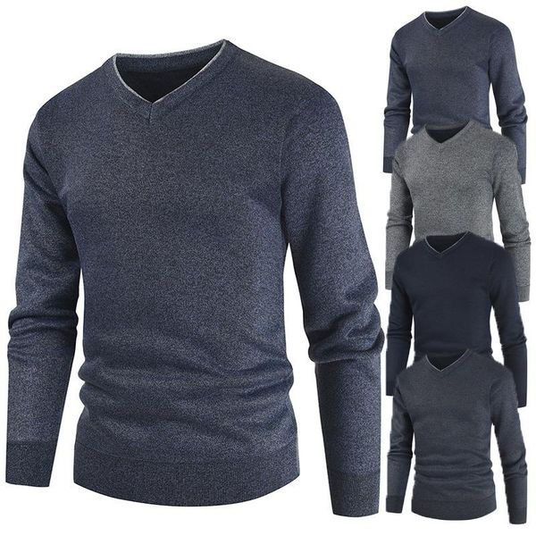 men's sweaters autumn and winter round neck pullover sweater with plush v-neck casual knitted, White;black
men's sweaters autumn and winter round neck pullover sweater with plush v-neck casual knitted, White;black