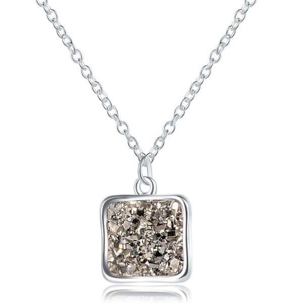 pendant necklaces 6 colors square drusy druzy necklace resin geometric collar silver color chain fashion brand jewelry women
pendant necklaces 6 colors square drusy druzy necklace resin geometric collar silver color chain fashion brand jewelry women