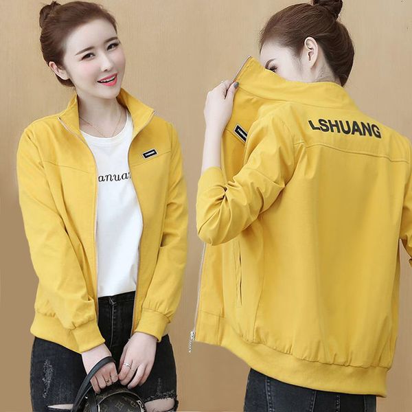 women's jackets spring short casual fashion stand collar wild coat female baseball uniform women outerwear ogji, Black;brown
women's jackets spring short casual fashion stand collar wild coat female baseball uniform women outerwear ogji, Black;brown