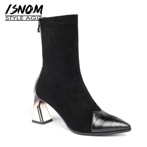 boots isnom stretch flock women emboss leather ankle boot pointed toe shoes female high heels ladies party winter1, Black
boots isnom stretch flock women emboss leather ankle boot pointed toe shoes female high heels ladies party winter1, Black