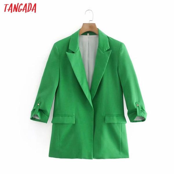 women's suits & blazers tangada women green suit blazer three quarter sleeve 2021 autumn winter ladies casual 2j55, White;black
women's suits & blazers tangada women green suit blazer three quarter sleeve 2021 autumn winter ladies casual 2j55, White;black