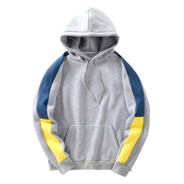 

men's hoodies & sweatshirts 2021 spring autumn fashion male casual hooded men splicing streetwear hip hop oversized, Black