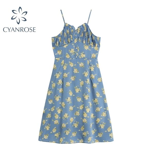 fashion floral print dress women summer prairie chic buttons party vestiods elegant spaghetti strap holiday frcoks 210515, Black;gray
fashion floral print dress women summer prairie chic buttons party vestiods elegant spaghetti strap holiday frcoks 210515, Black;gray