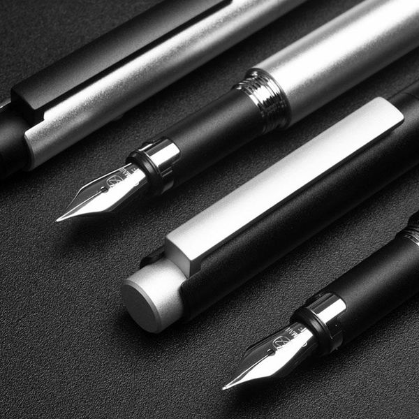 fountain pens jinghao kaco exact pen series luxury matte silver and black clip metal ink for office 0.5mm f nib gift case
fountain pens jinghao kaco exact pen series luxury matte silver and black clip metal ink for office 0.5mm f nib gift case