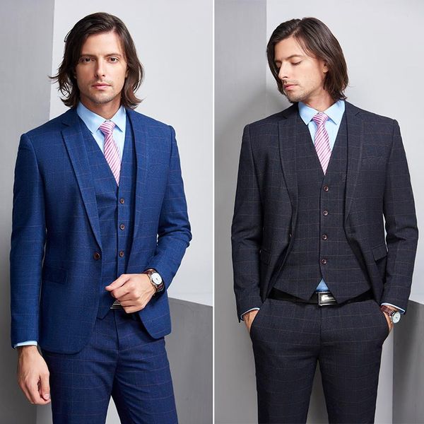 men's suits & blazers 2021 suit, three-piece plaid wedding party, business and leisure grooming, White;black
men's suits & blazers 2021 suit, three-piece plaid wedding party, business and leisure grooming, White;black