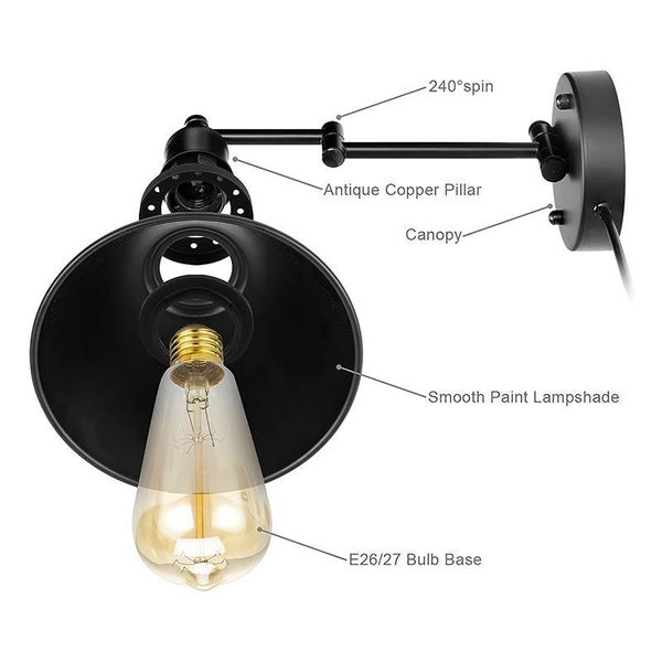 night lights vintage wall lamp e27 base industrial sconces light for indoor lighting adjustable loft bedroom coffee bar decor
night lights vintage wall lamp e27 base industrial sconces light for indoor lighting adjustable loft bedroom coffee bar decor