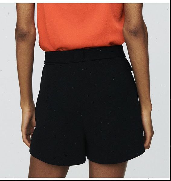 women short womens shorts spring and summer palm tree fashion a line with straight casual pants, White;black
women short womens shorts spring and summer palm tree fashion a line with straight casual pants, White;black