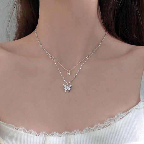 chains hkmmh 925 sterling silver double layer butterfly zircon necklace 2021 female light luxury birthday gift elegant jewelry
chains hkmmh 925 sterling silver double layer butterfly zircon necklace 2021 female light luxury birthday gift elegant jewelry