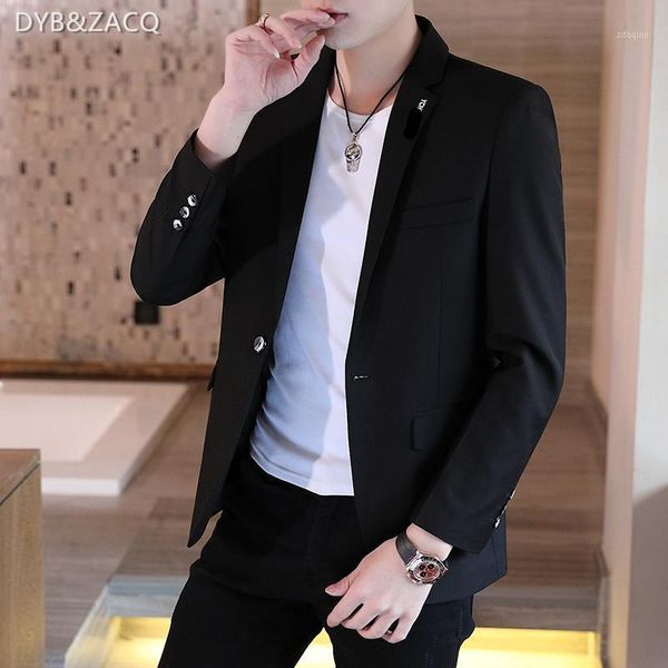 men's suits & blazers dyb&zacq suit korean version casual business formal dress groom autumn jacket trend single top, White;black
men's suits & blazers dyb&zacq suit korean version casual business formal dress groom autumn jacket trend single top, White;black