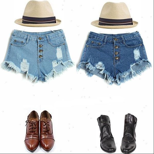 women shorts summer hole punk rock casual vintage ripped retro denim jeans high waist, White;black
women shorts summer hole punk rock casual vintage ripped retro denim jeans high waist, White;black