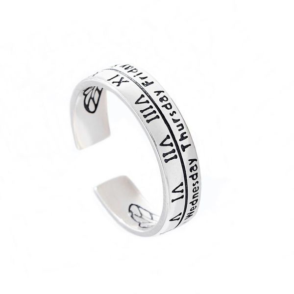 cluster rings s925 sterling silver roman numeral week ring for women adjusted jewelry wedding eternity valentine gift accessories, Golden;silver
cluster rings s925 sterling silver roman numeral week ring for women adjusted jewelry wedding eternity valentine gift accessories, Golden;silver