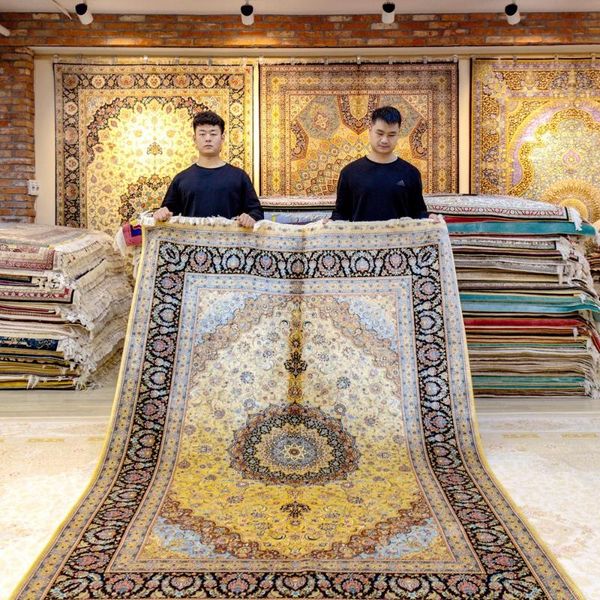 carpets yilong 6'x9' hand knotted traditional carpet beige persian oriental chinese rugs (zqg407a)
carpets yilong 6'x9' hand knotted traditional carpet beige persian oriental chinese rugs (zqg407a)