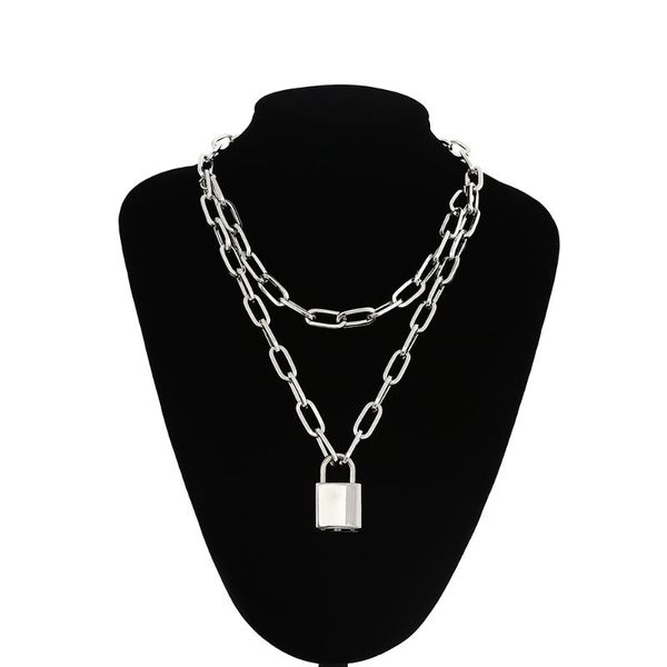 chains lock chain necklace with a padlock pendants for women men punk jewelry on the neck 2021 grunge aesthetic egirl eboy accessories, Silver
chains lock chain necklace with a padlock pendants for women men punk jewelry on the neck 2021 grunge aesthetic egirl eboy accessories, Silver