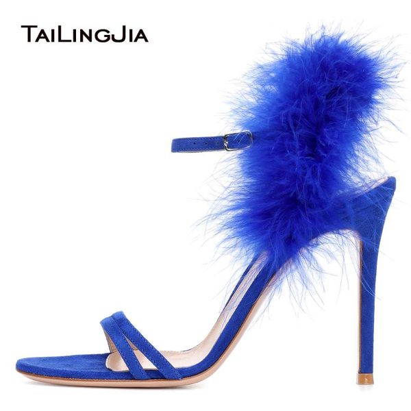 women open toe high heel gorgeous sandal blue fur strappy heels black evening dress shoes ladies summer party 2021 sandals
women open toe high heel gorgeous sandal blue fur strappy heels black evening dress shoes ladies summer party 2021 sandals
