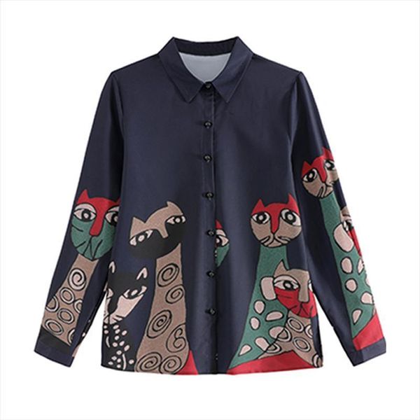 plus size vintage cat printing women shirts fashion spring autumn long sleeve clothes blusas mujer, White
plus size vintage cat printing women shirts fashion spring autumn long sleeve clothes blusas mujer, White