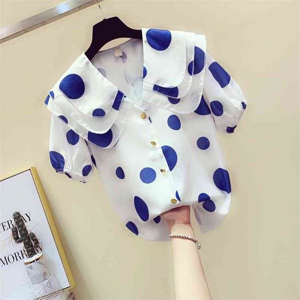 summer fashion womens doll collar dot chffion shirt female blouses shirts a2728 210519, White
summer fashion womens doll collar dot chffion shirt female blouses shirts a2728 210519, White