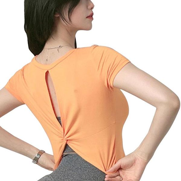 yoga outfit beautiful back sports shirt women short sleeve gym workout hollow out breathable quick dry running
yoga outfit beautiful back sports shirt women short sleeve gym workout hollow out breathable quick dry running