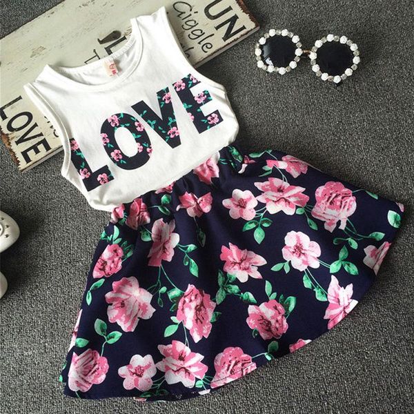 2-7t summer baby girls 2pcs set girl love printed t-shirt+floral skirt children suit kids clothes clothing sets, White
2-7t summer baby girls 2pcs set girl love printed t-shirt+floral skirt children suit kids clothes clothing sets, White