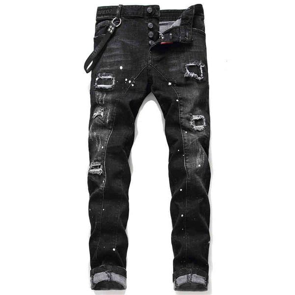 high end jeans personality trendy men primary color destruction ruffian handsome patch, Blue
high end jeans personality trendy men primary color destruction ruffian handsome patch, Blue