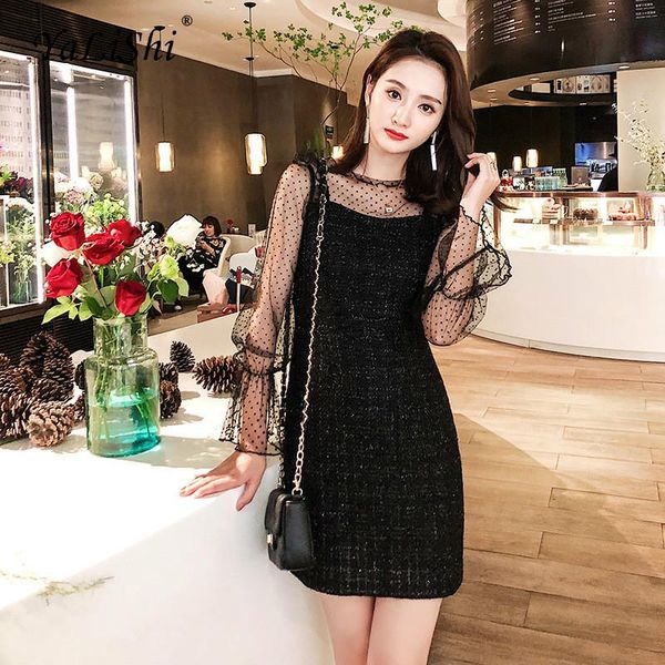casual dresses 2021 plus size solid pencil dress women autumn black full flare sleeve o-neck korean kawaii mini club short, Black;gray
casual dresses 2021 plus size solid pencil dress women autumn black full flare sleeve o-neck korean kawaii mini club short, Black;gray