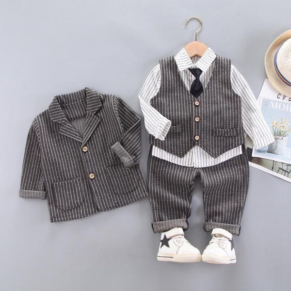 clothing sets menoea four-pieces suits baby boys gentleman clothes autumn children's striped formal coat vest pants kids outfits, White
clothing sets menoea four-pieces suits baby boys gentleman clothes autumn children's striped formal coat vest pants kids outfits, White