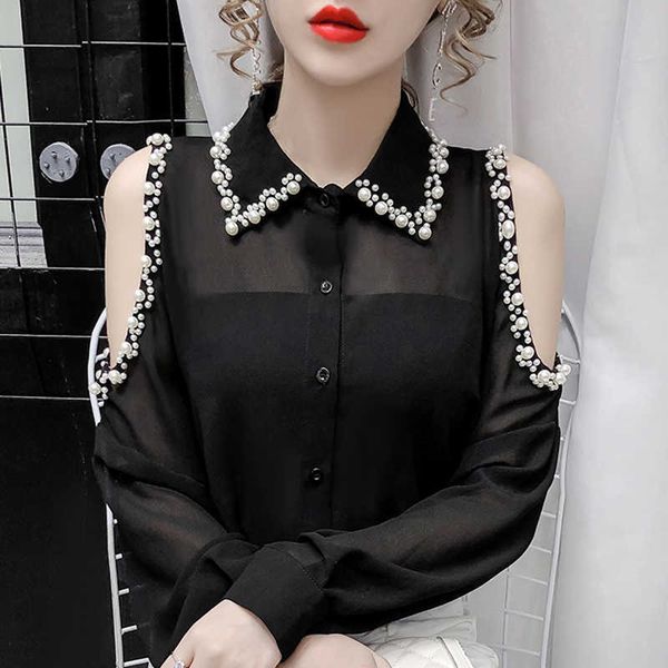 blusa blouse women long sleeve beading chiffon blouse shirt off shoulder blusas mujer de moda women clothing d956 210602, White
blusa blouse women long sleeve beading chiffon blouse shirt off shoulder blusas mujer de moda women clothing d956 210602, White