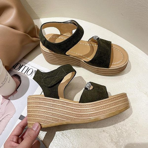 sandals 2021 summer fashion wedges for women casual open toe beach platforms high heel shoes zapatillas mujer, Black
sandals 2021 summer fashion wedges for women casual open toe beach platforms high heel shoes zapatillas mujer, Black