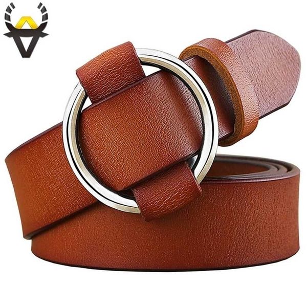 fashion round ring buckle belt woman genuine leather belts for women quality cow skin strap female girdle for jeans width 2.8 cm 220210, Black;brown
fashion round ring buckle belt woman genuine leather belts for women quality cow skin strap female girdle for jeans width 2.8 cm 220210, Black;brown