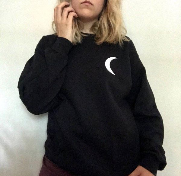 women's hoodies & sweatshirts sugarbaby moon child sweatshirt phase jumper tumblr 90s grunge long sleeve hipster hoodie, Black
women's hoodies & sweatshirts sugarbaby moon child sweatshirt phase jumper tumblr 90s grunge long sleeve hipster hoodie, Black