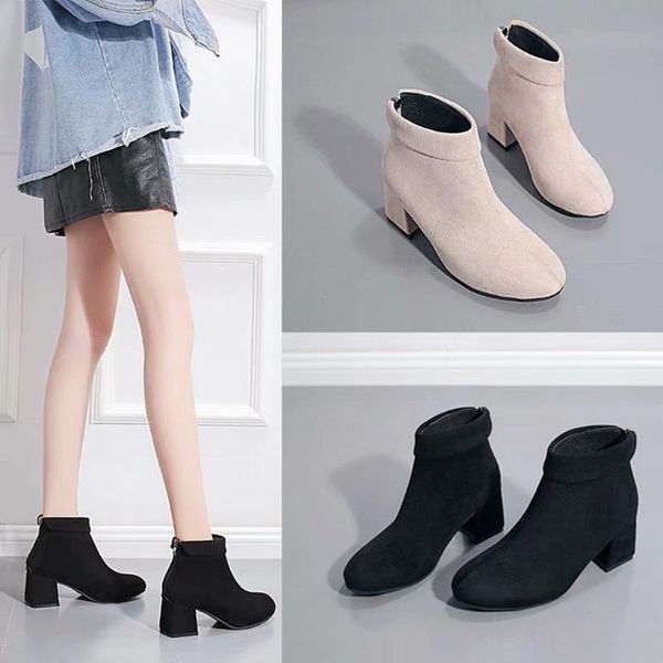boots fashion women boot heels high heel short winter zipper square toe shoes lady women's thin round, Black
boots fashion women boot heels high heel short winter zipper square toe shoes lady women's thin round, Black