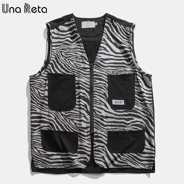 una reta hip hop vest men arrivals print zebra pattern multiple pockets cargo sleeveless jacket men's streetwear vests, Black;white
una reta hip hop vest men arrivals print zebra pattern multiple pockets cargo sleeveless jacket men's streetwear vests, Black;white
