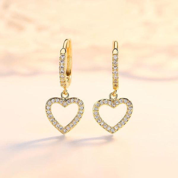 hoop & huggie cute female small crystal heart earrings gold silver-color wedding circle jewelry double for women girl, Golden;silver
hoop & huggie cute female small crystal heart earrings gold silver-color wedding circle jewelry double for women girl, Golden;silver