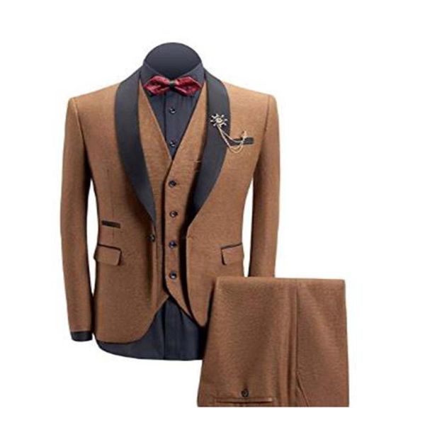 men's suits & blazers men 3pieces slim fit business mans groom yellow serge fabric tuxedos for formal wedding suit (blazer+pants+vest), White;black
men's suits & blazers men 3pieces slim fit business mans groom yellow serge fabric tuxedos for formal wedding suit (blazer+pants+vest), White;black