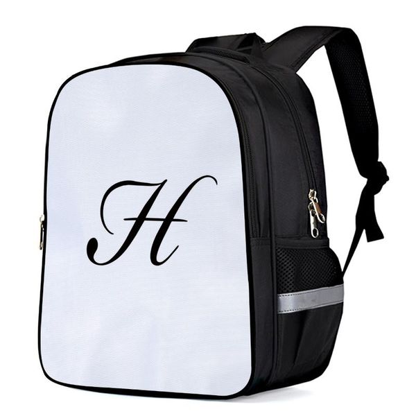backpack letter h schoolbag children school boy girl kindergarten