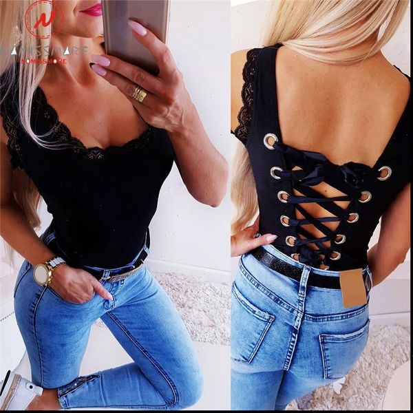 bodysuits mesh patchwork hollow out women rompers design lace decor sleeveless o neck solid lady skinny for streetwear, Black;white
bodysuits mesh patchwork hollow out women rompers design lace decor sleeveless o neck solid lady skinny for streetwear, Black;white