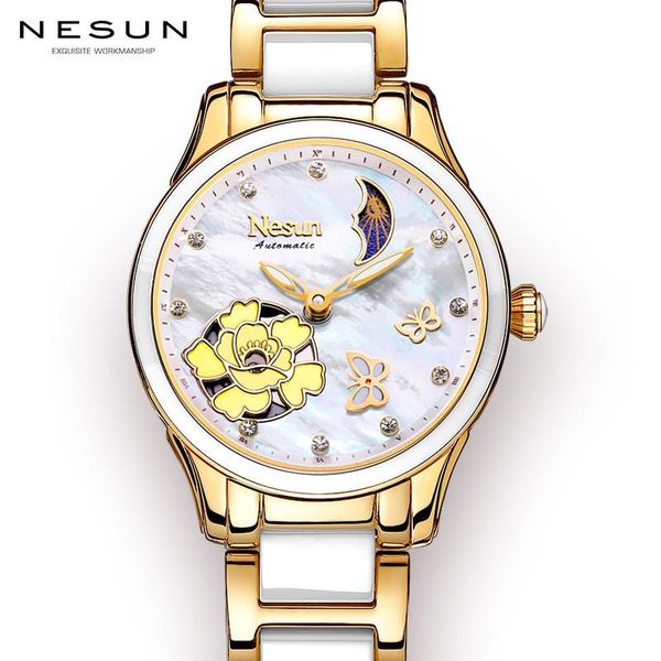 wristwatches switzerland nesun women's watches clock automatic mechanical waterproof relogio feminino n9073-2, Slivery;brown
wristwatches switzerland nesun women's watches clock automatic mechanical waterproof relogio feminino n9073-2, Slivery;brown