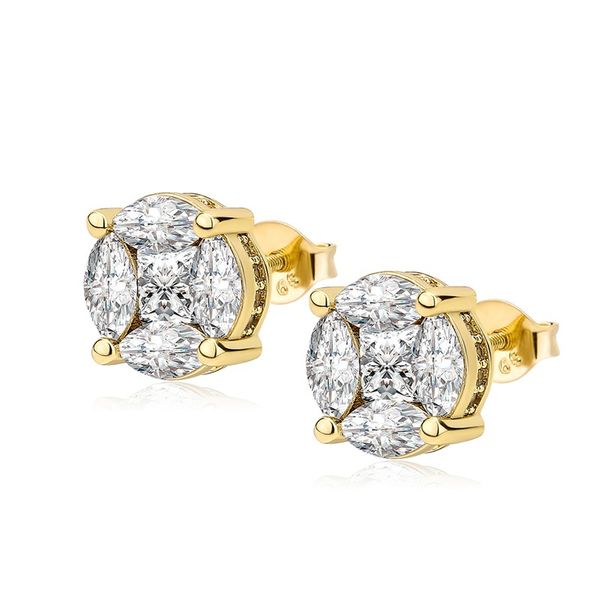 round stud earrings iced prong setting cubic zirconia earrings for women 2021 classic jewelry birthday gift, Golden;silver
round stud earrings iced prong setting cubic zirconia earrings for women 2021 classic jewelry birthday gift, Golden;silver