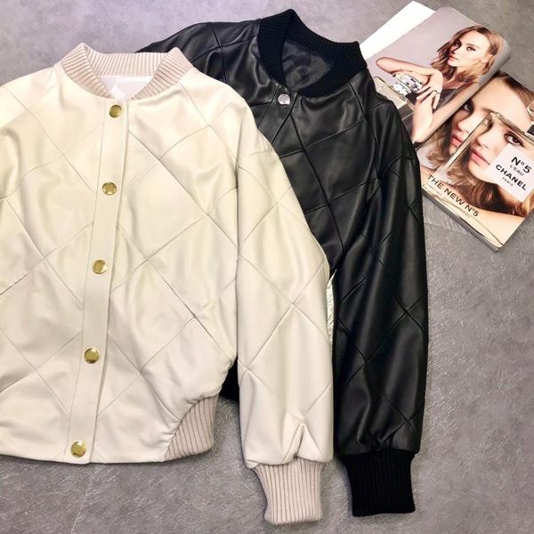 women's leather & faux imported sheepskin thread stand collar black and white two-color baseball uniform ageing short jacket women
women's leather & faux imported sheepskin thread stand collar black and white two-color baseball uniform ageing short jacket women